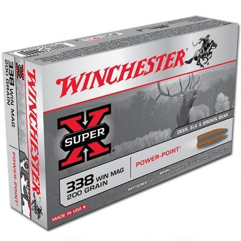 .338Win.Mag. 200gr Winchester Super-X Power Point golyós lőszer