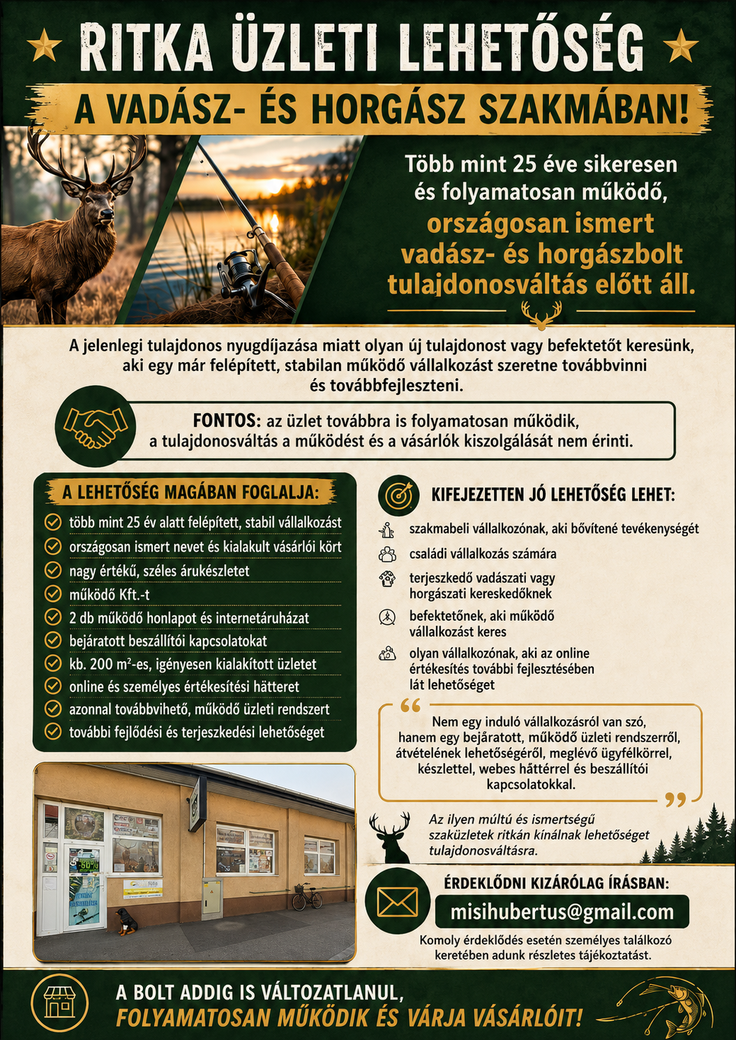 Ritka üzleti lehetőség