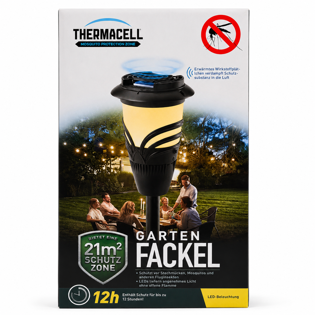 Thermacell Garten Fackel LED szúnyogriasztó kerti lámpa Thermacell Garten Fackel LED szúnyogriasztó kerti lámpa