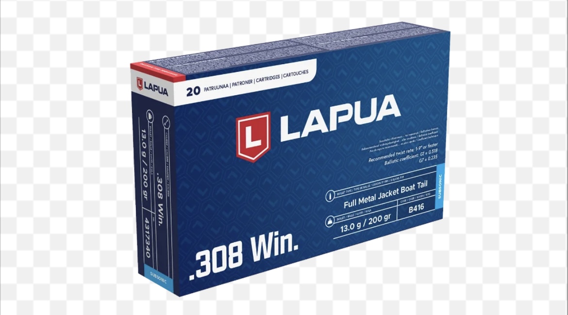 .308 Win Subsonic FMJBT lövedékkel 200 gr / 13 g