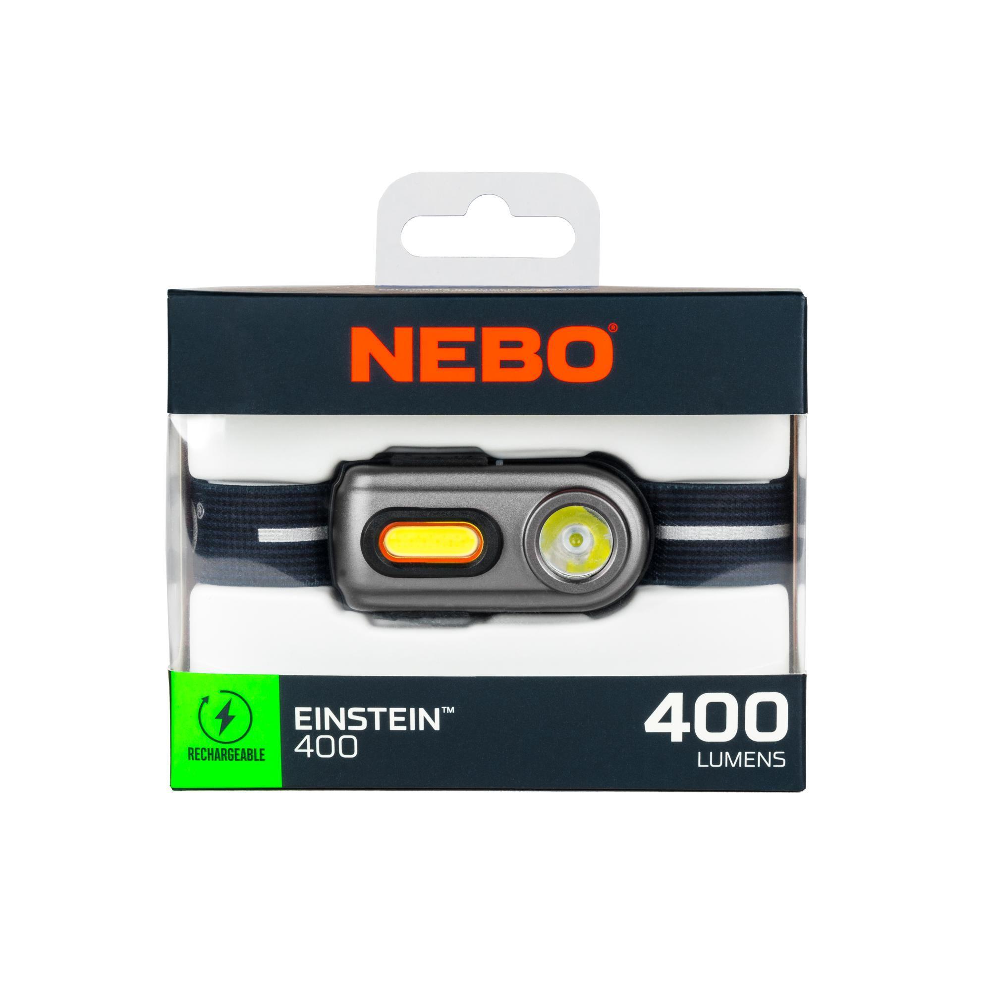 NEBO Einstein 400 újratölthető fejlámpa – 400 lumen