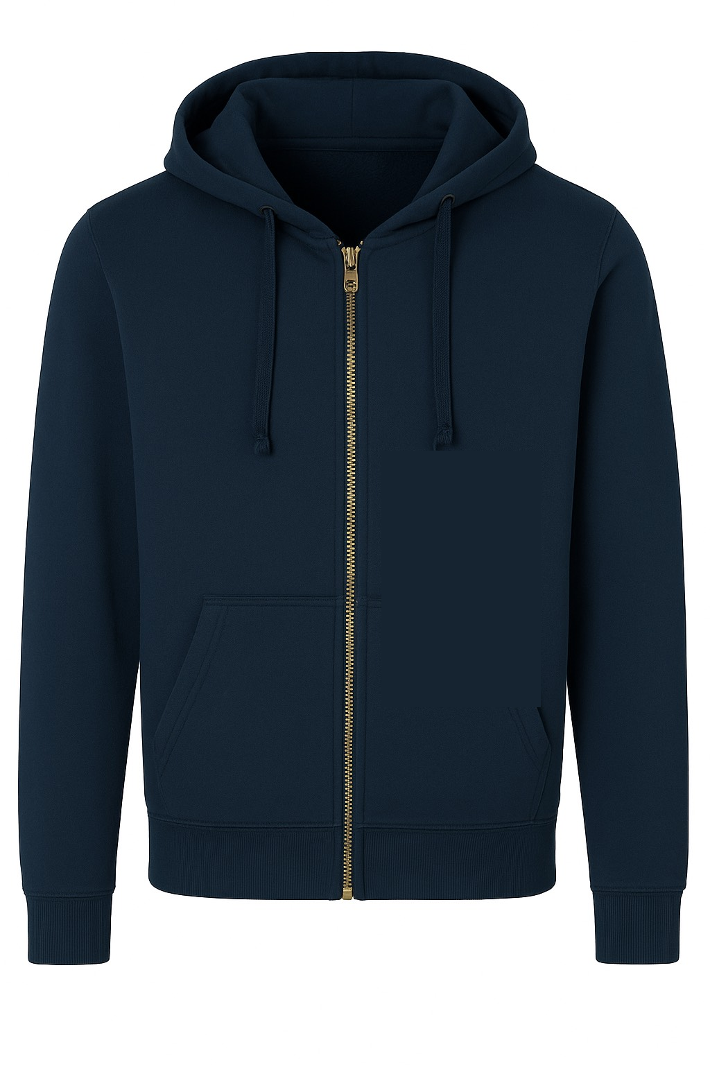 Csuklyás cipzáros pulóver (kék)