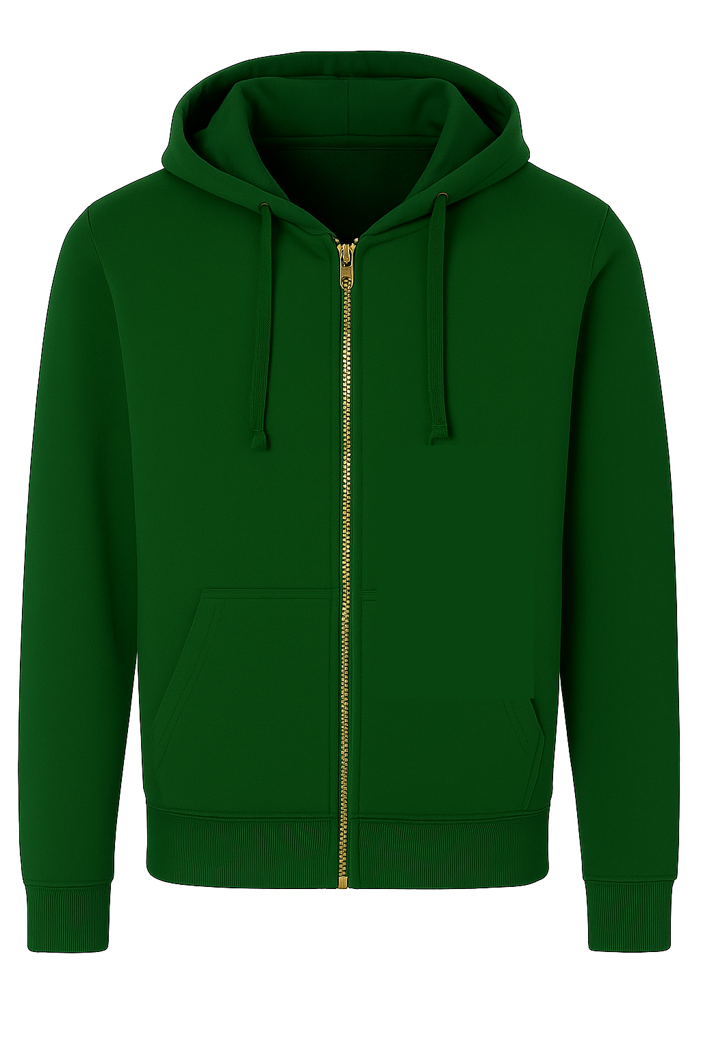 Csuklyás cipzáros pulóver (zöld)